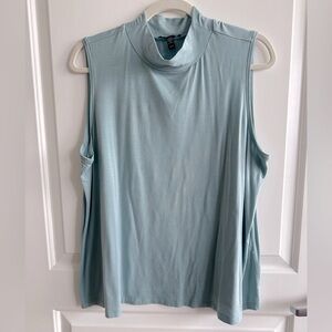 Eileen Fisher Fine Jersey Mock Neck Tank Size XL
